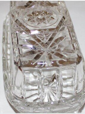Vintage Anchor Hocking Early American Clear Glass Crystal Butter Dish
